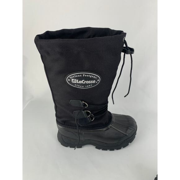 LaCrosse Pac Insulated Waterproof Snow Winter Boots Black Mens Size 7 Cushioned - Picture 9 of 12